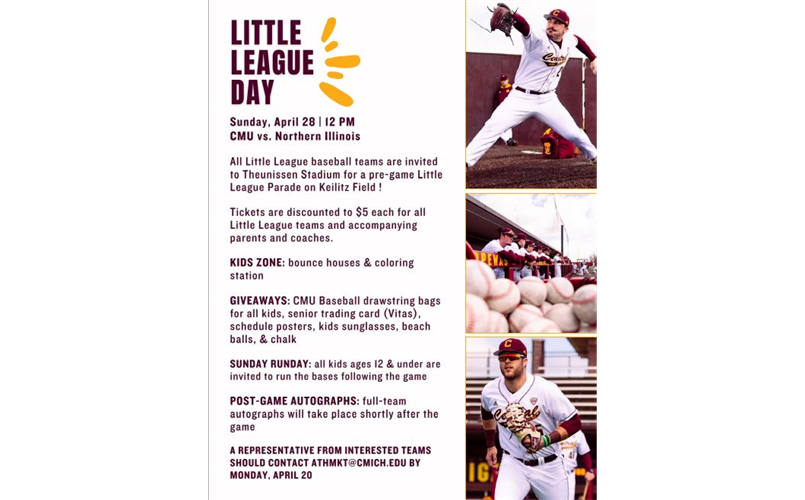 CMU Baseball Little League Day