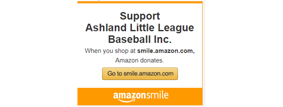 Amazon Smile gives to Ashland Little League