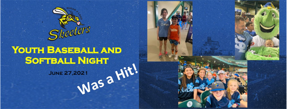 Skeeters Youth Baseball & Softball Night Was a Hit