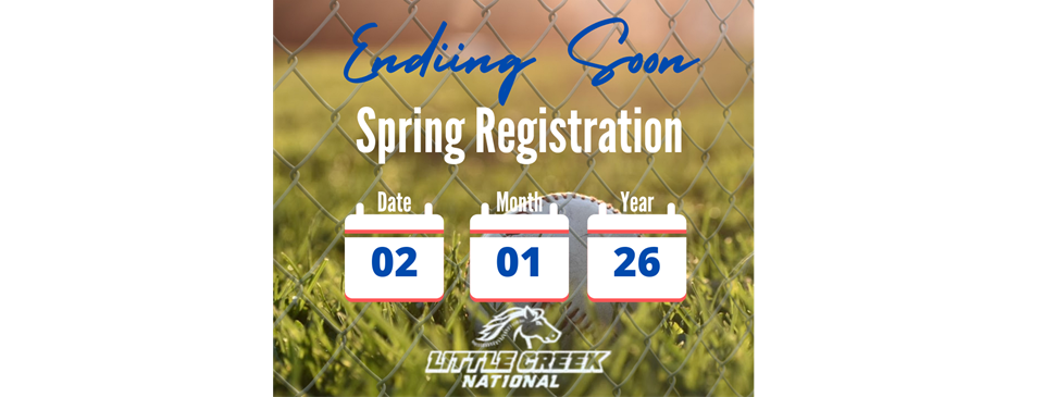 Spring 2026 Registration CLOSING SOON