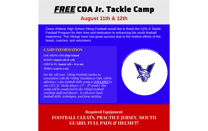 Coeur d'Alene High School Football Camp