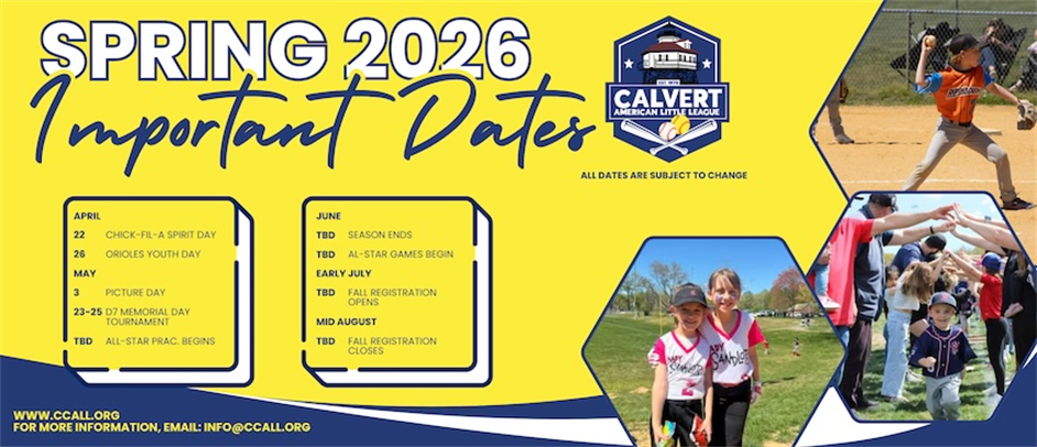 2026 Spring Season Important Dates