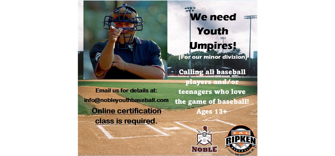 We need umpires! Are you interested? 