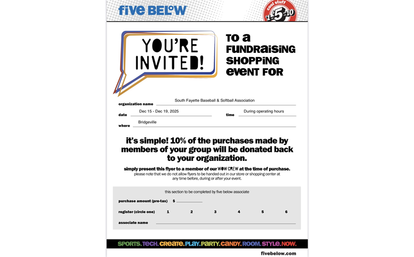 Five Below Fundraiser!