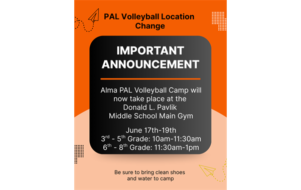 Volleyball Camp Location Change