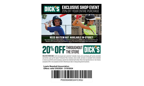 20% Off During Dick's Days!