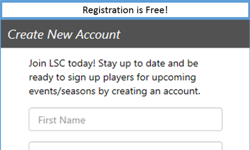 Create your free account to receive all the latest LSC info!