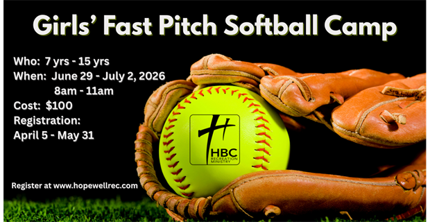 Girl's Softball Camp registration starts Sunday, April 5, 2026