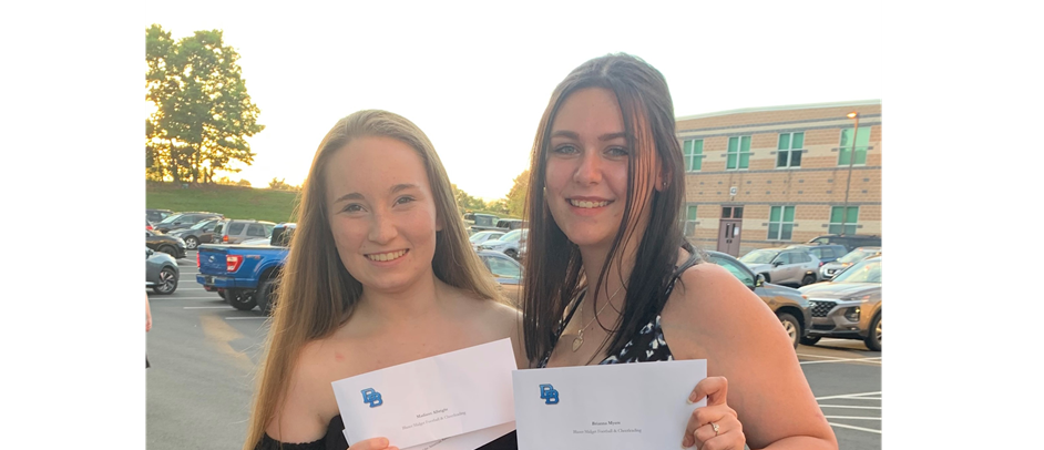 Scholarship Recipients Madison Albright and Brianna Myers