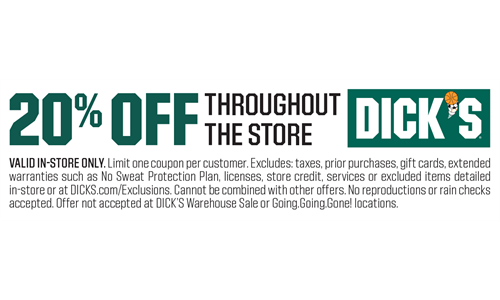 MCGSA Discount Weekend at Dick's Sporting Goods