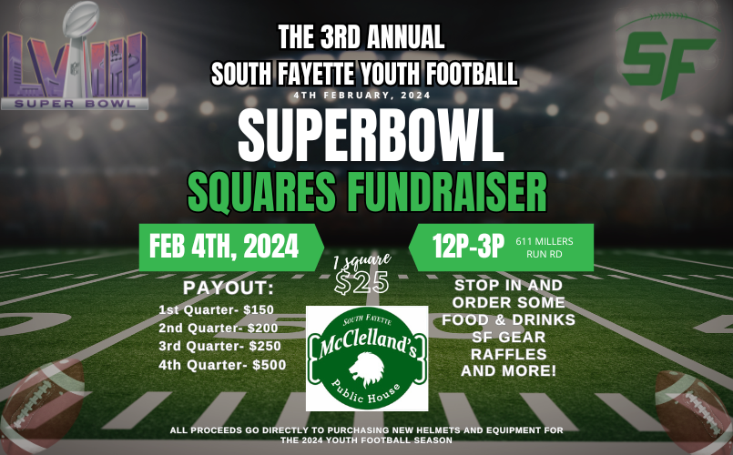 3rd Annual SuperBowl Squares Fundraiser
