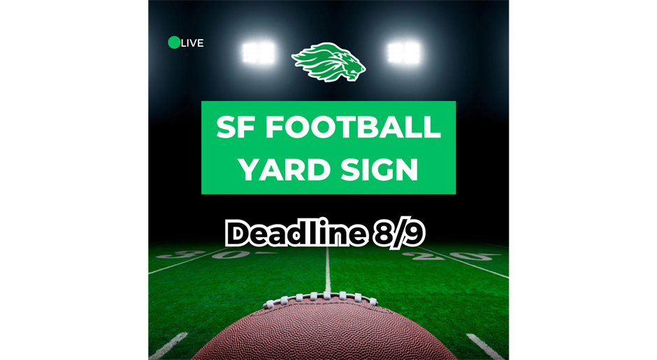 SF Football Yard Sign