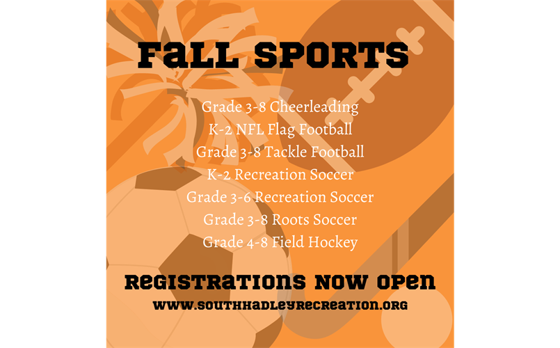 Fall Sport Registration Now Open!