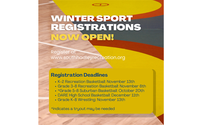 Winter Sport Registrations Now Open