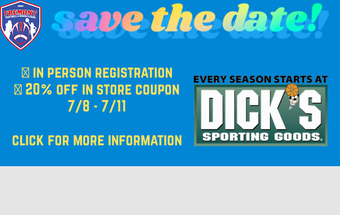 Dick's Registration & Shopping Weekend