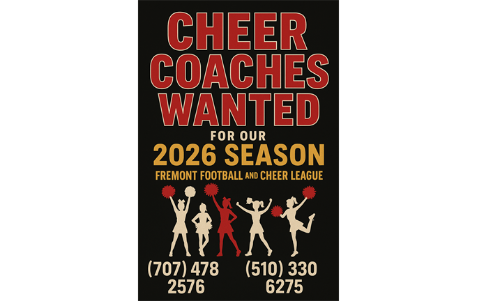 Cheer Coaches wanted for 2026 season