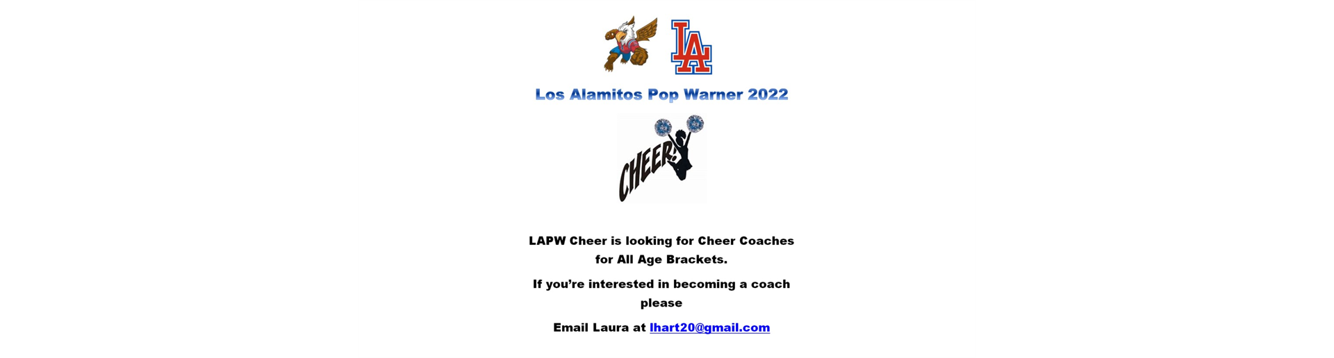 LAPW Cheer Needs Coaches 