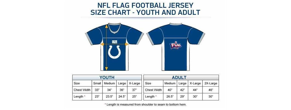 fanatics breakaway jersey size chart