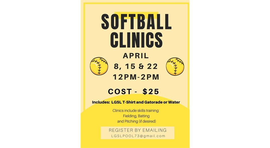 Softball Clinics coming your way!! 