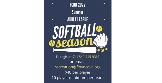 Adult League Softball 2022