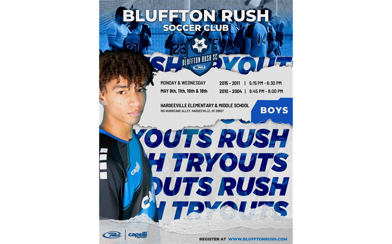 Bluffton Rush Tryouts Boys Dates