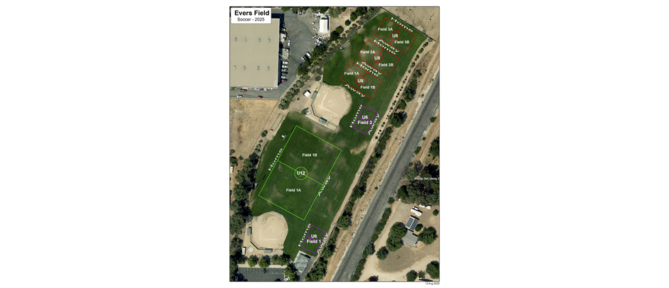 Evers Sports Park Soccer Field Map