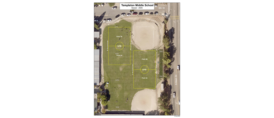 Templeton Middle School Soccer Field Map