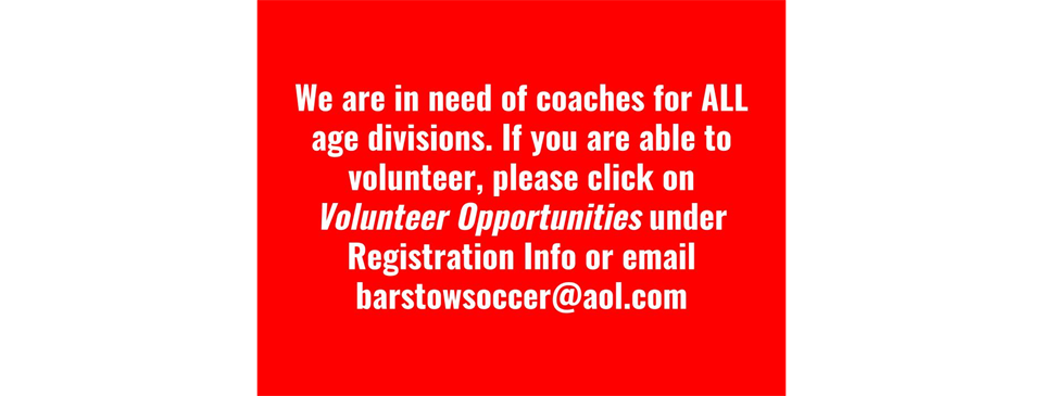 Coaches Needed