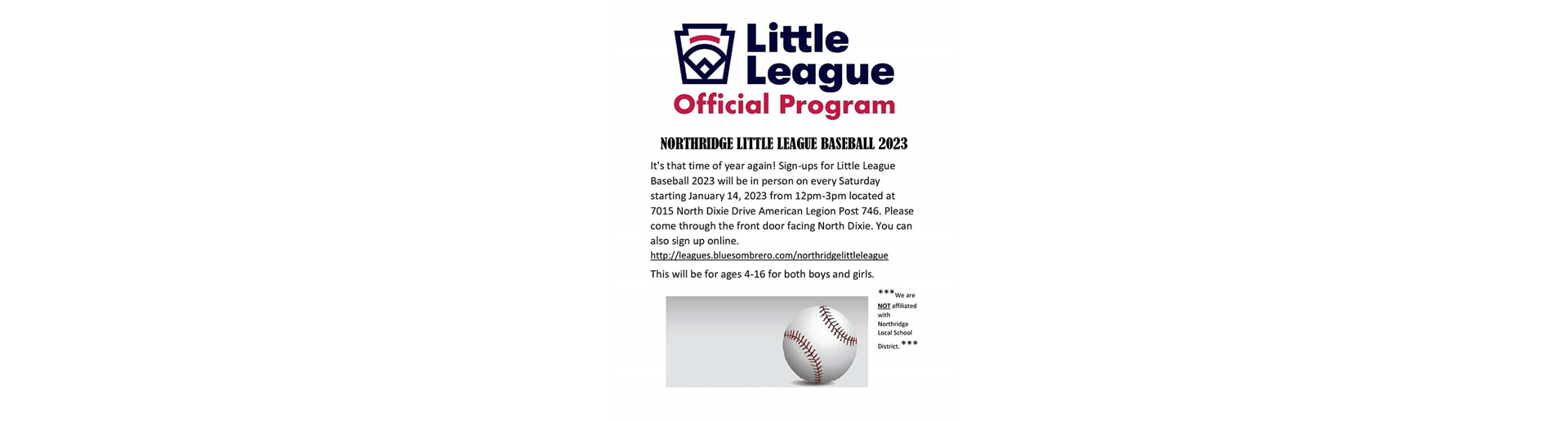 Little League Baseball 2023 World Series Program