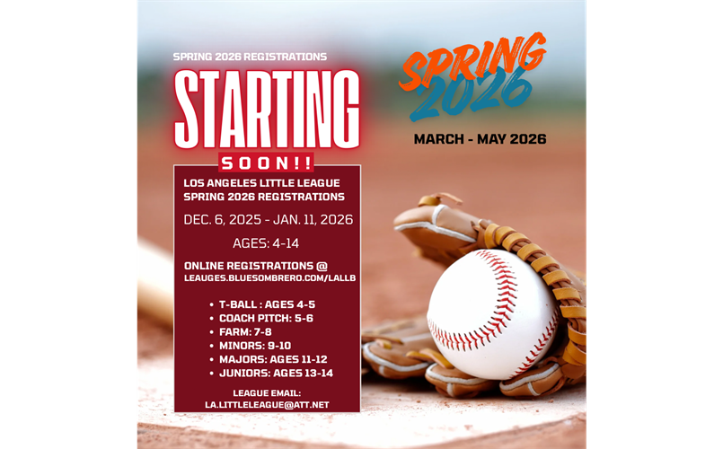 SPRING 2026 ONLINE REGISTRATIONS