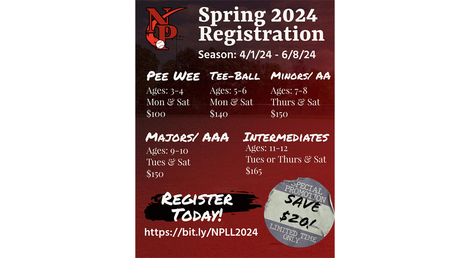2024 NPLL Spring Registration Open! 