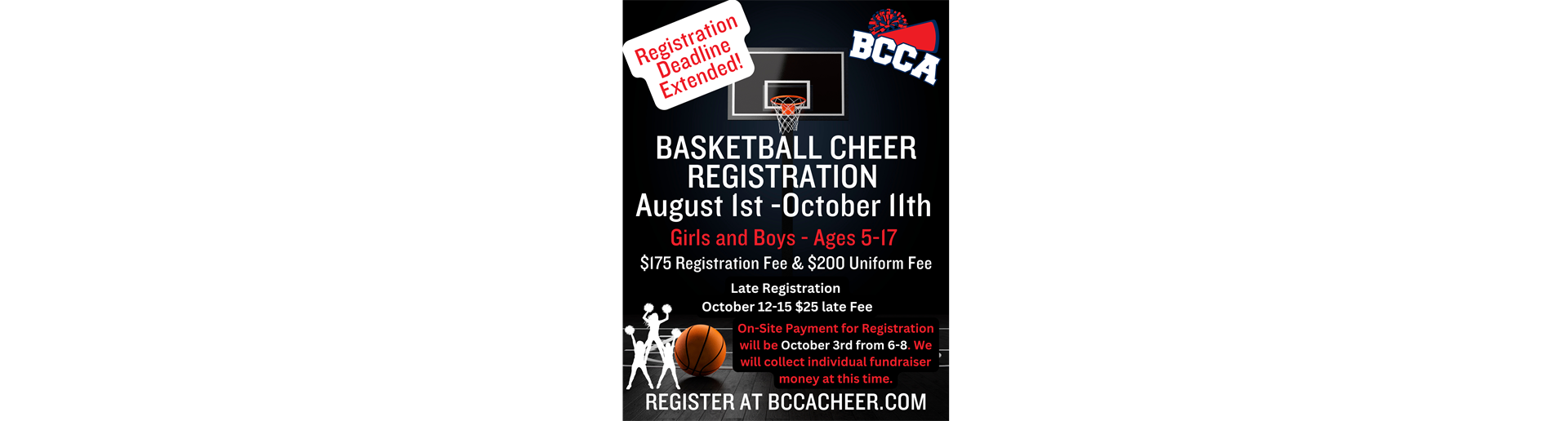 Basketball Cheer is open August 1st!