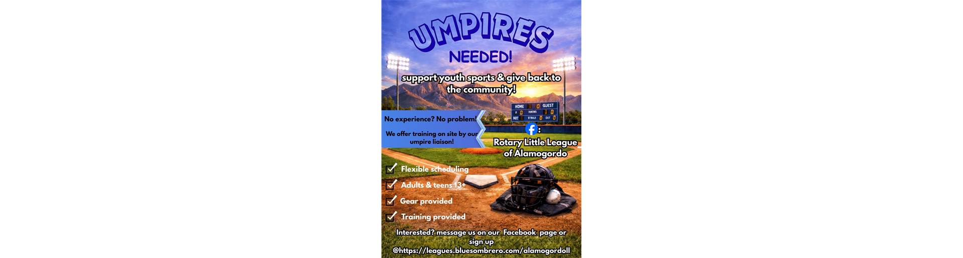 umpires needed!