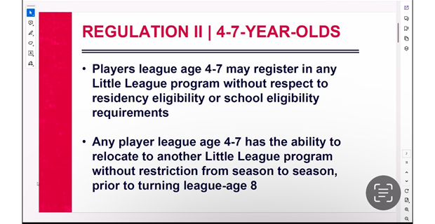 FAQ's regarding new 4-7 yr old rule in Little League