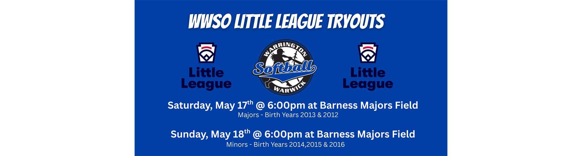 2025 LITTLE LEAGUE TRYOUTS
