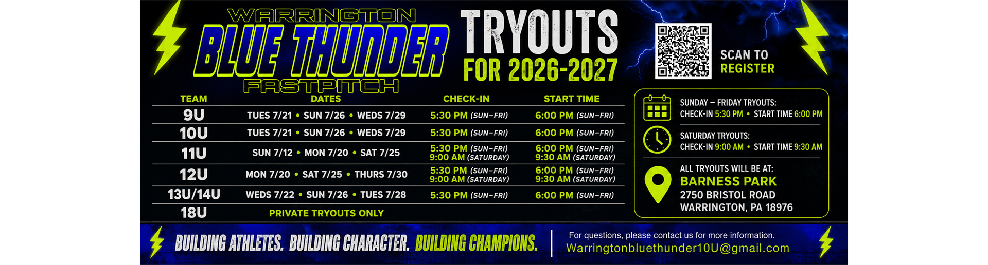 Blue Thunder Tryouts