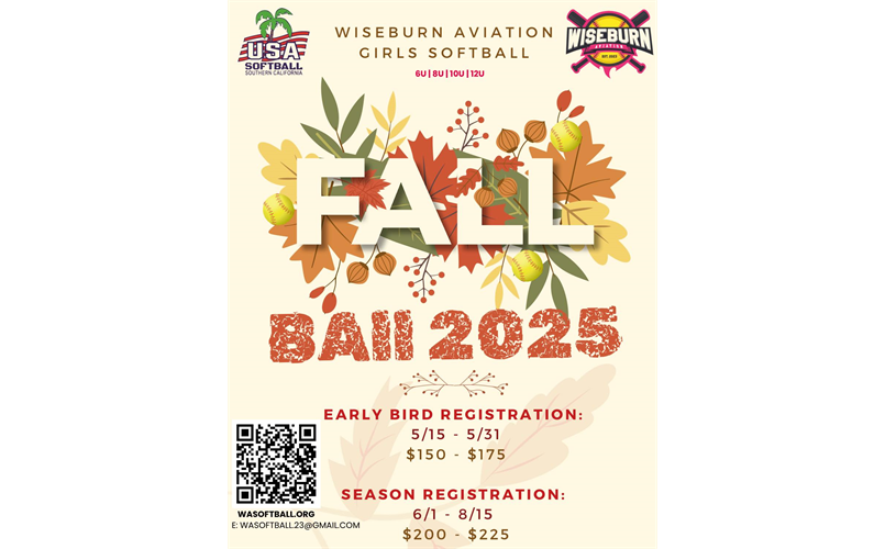 2025 Fall Ball Registration Now Open!