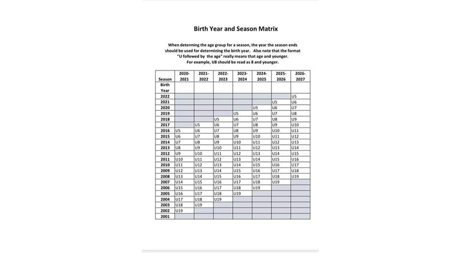 Birth Year Matrix