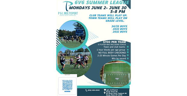 Summer Lacrosse League Registration at Rocky Point for 1st/2nd Graders is now open