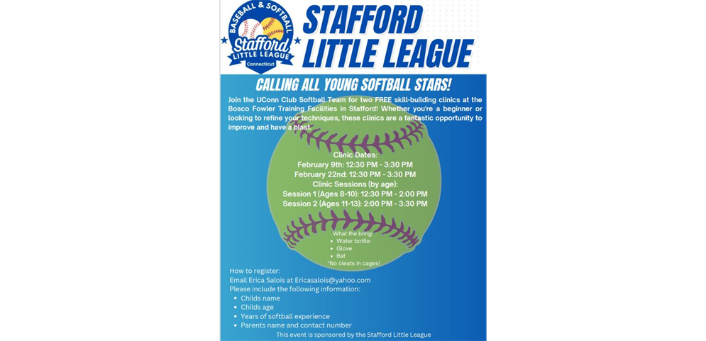 Softball Clinic in February 