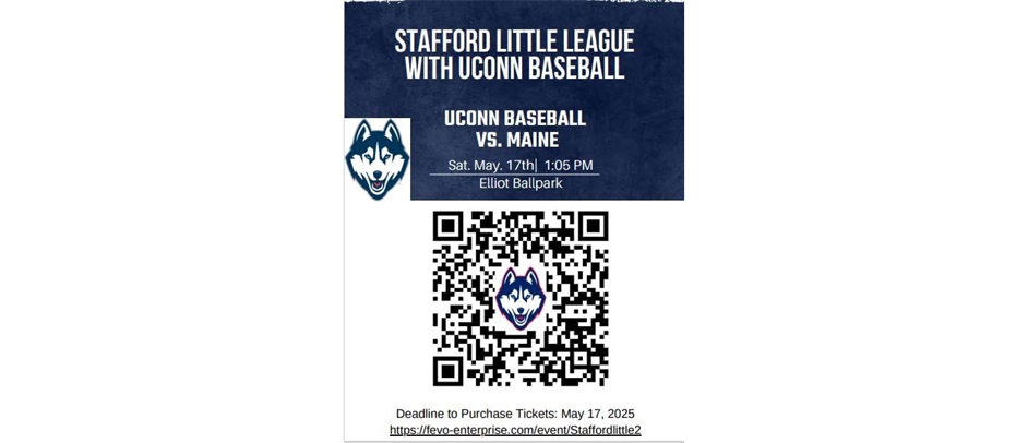 UConn Baseball and Stafford Little League