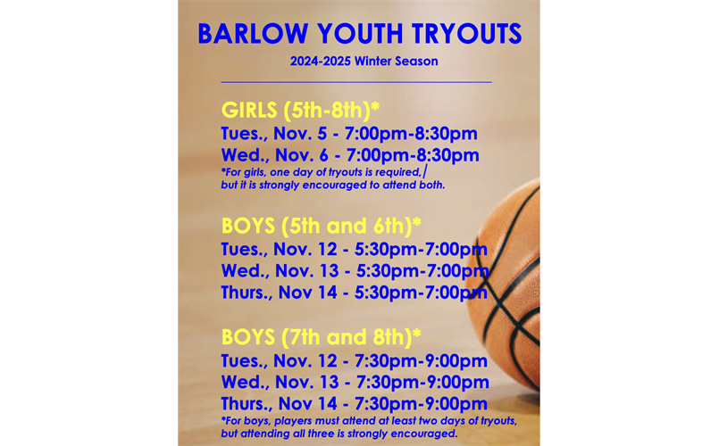 24-25 Tryout Dates