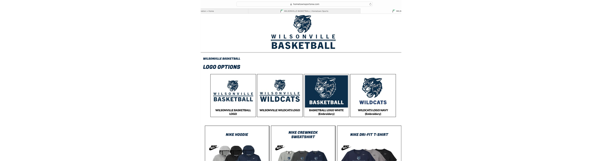 Wilsonville Basketball Fan Store is open!