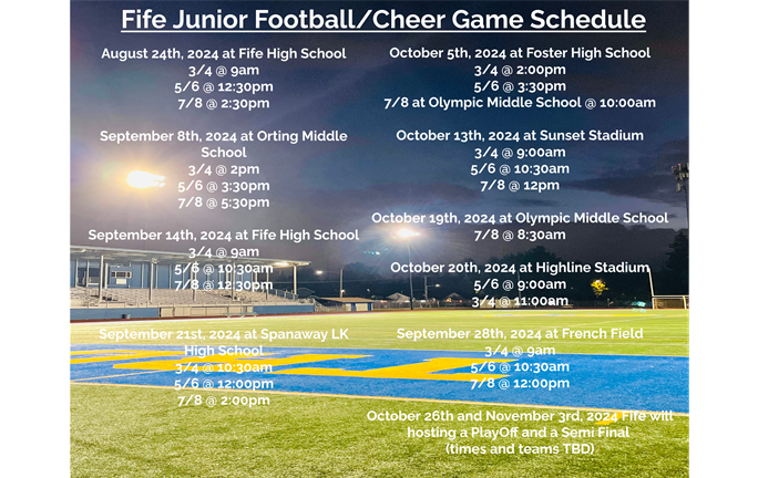 FJF Game Schedule 2024