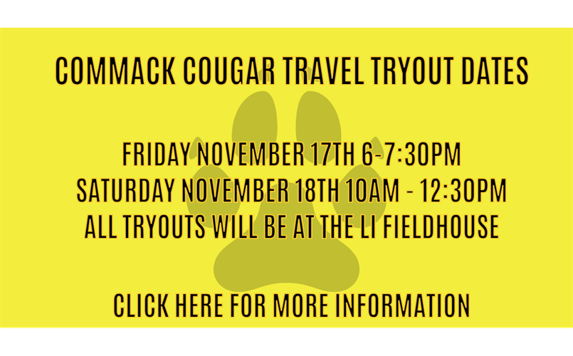 Commack Cougar Tryout Info