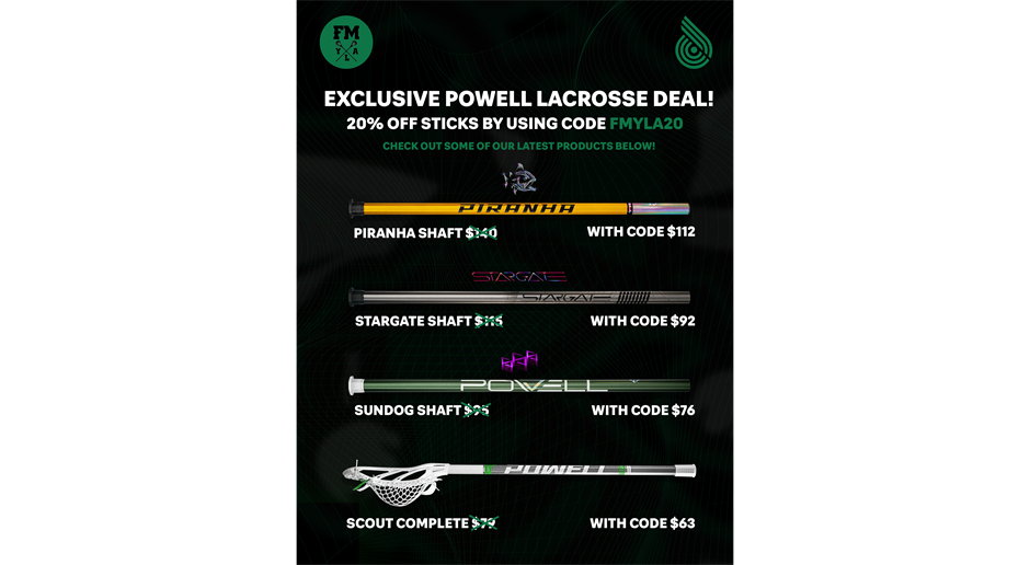Exclusive Offer from Powell Lacrosse 