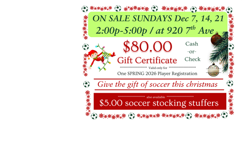 Gift certificates NOW on SALE