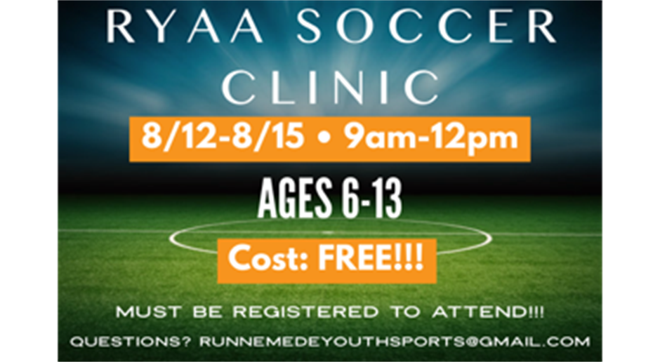 FREE Soccer Clinic Registration NOW open!!!
