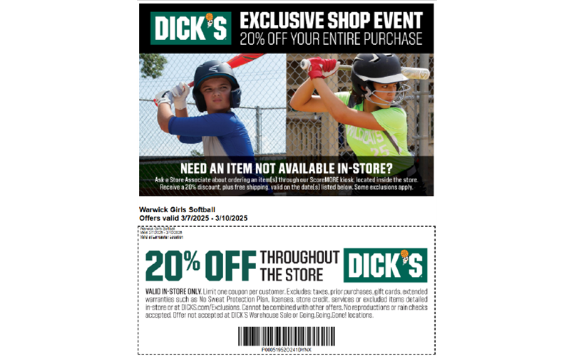 Dick's Sporting Good's Shopping Event!