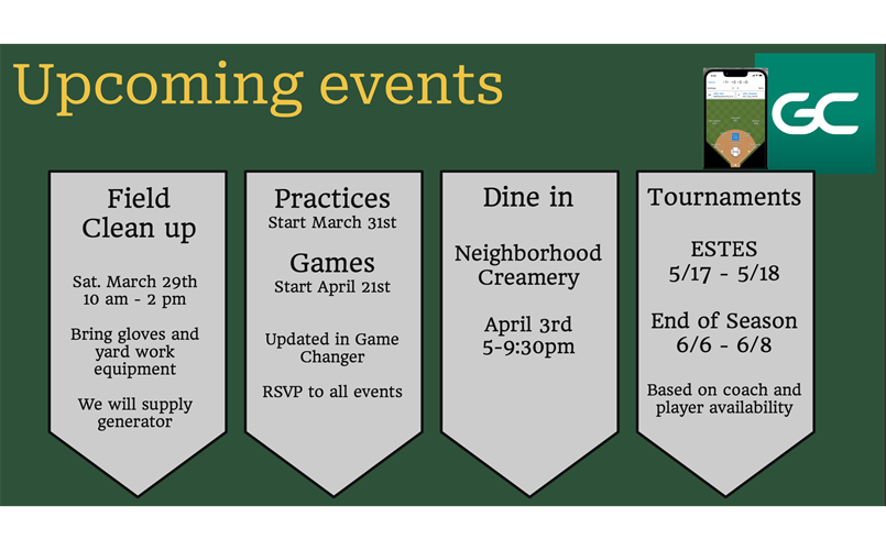 Upcoming Dates
